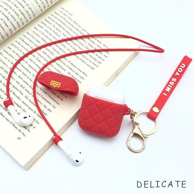 Red Pocketbook AirPods Case Shock Proof Cover