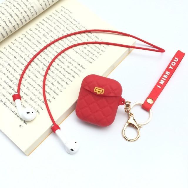 Red Pocketbook AirPods Case Shock Proof Cover