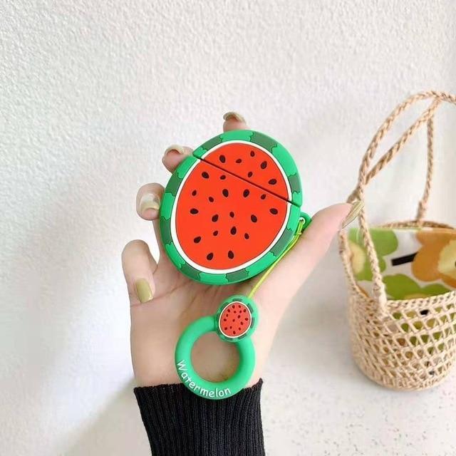 Round Watermelon Premium AirPods Case Shock Proof Cover