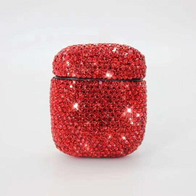 Ruby Rhinestone AirPods Case Shock Proof Cover