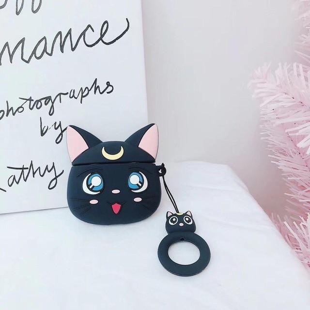 Sailor Moon Luna 'Black' Premium AirPods Case Shock Proof Cover