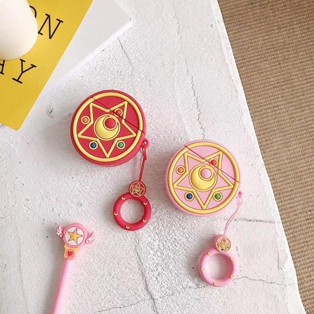 Sailor Moon Pink Crystal Star Premium AirPods Case Shock Proof Cover