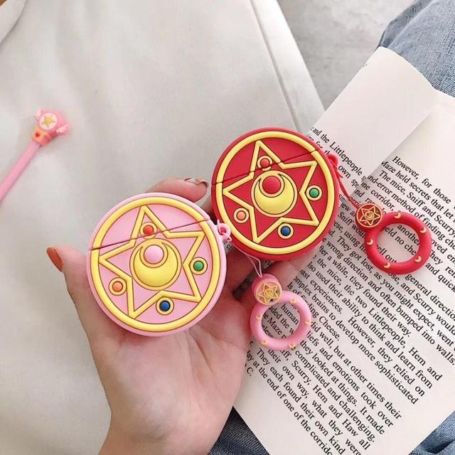 Sailor Moon Pink Crystal Star Premium AirPods Case Shock Proof Cover
