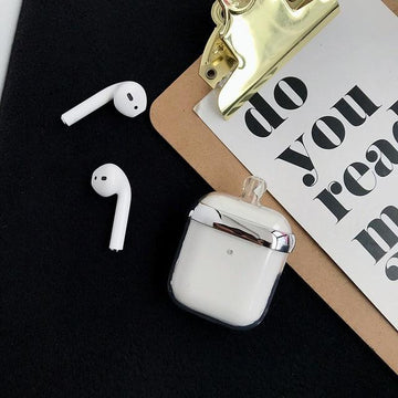 Silver Clear Acrylic Perfume Bottle AirPods Case Shock Proof Cover