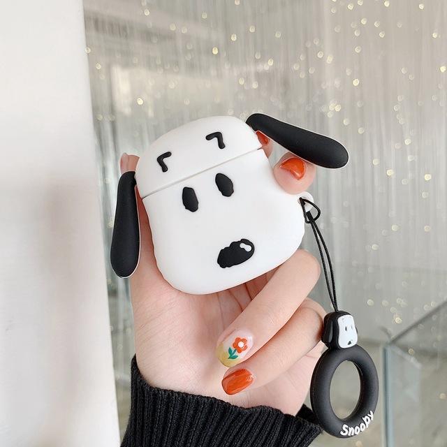 Snoopy Face Premium AirPods Case Shock Proof Cover