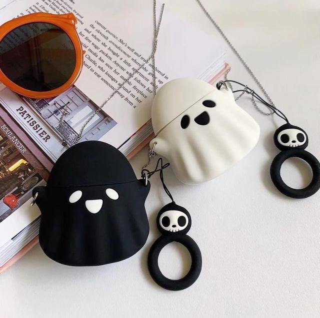 Spooky Ghost 'Black' Premium AirPods Case Shock Proof Cover