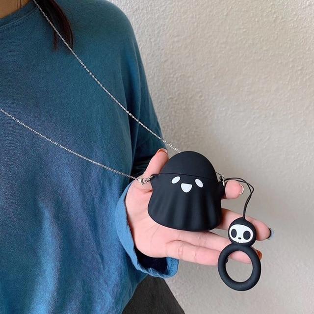 Spooky Ghost 'Black' Premium AirPods Case Shock Proof Cover