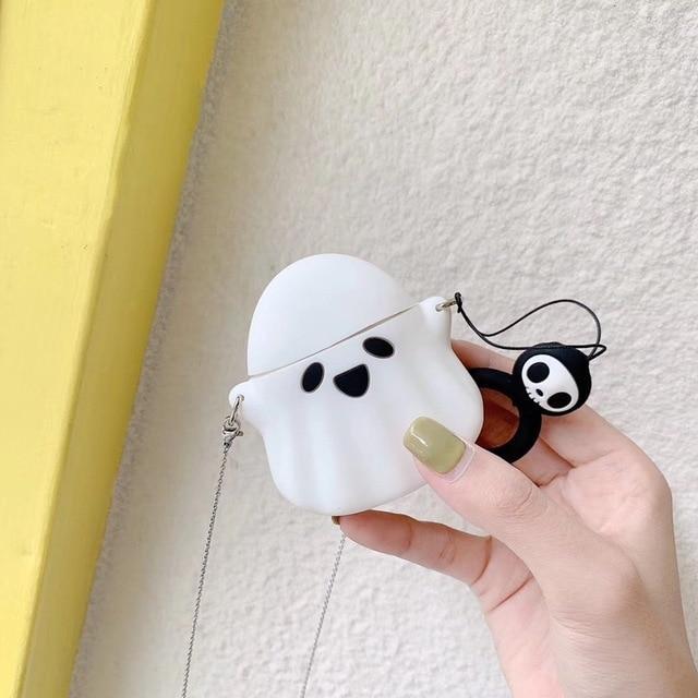 Spooky Ghost 'White' Premium AirPods Case Shock Proof Cover