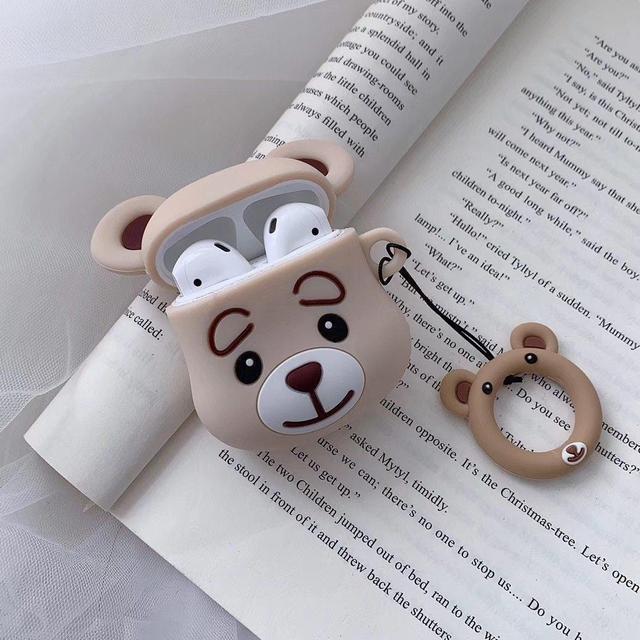 Tan Teddy Bear AirPods Case Shock Proof Cover