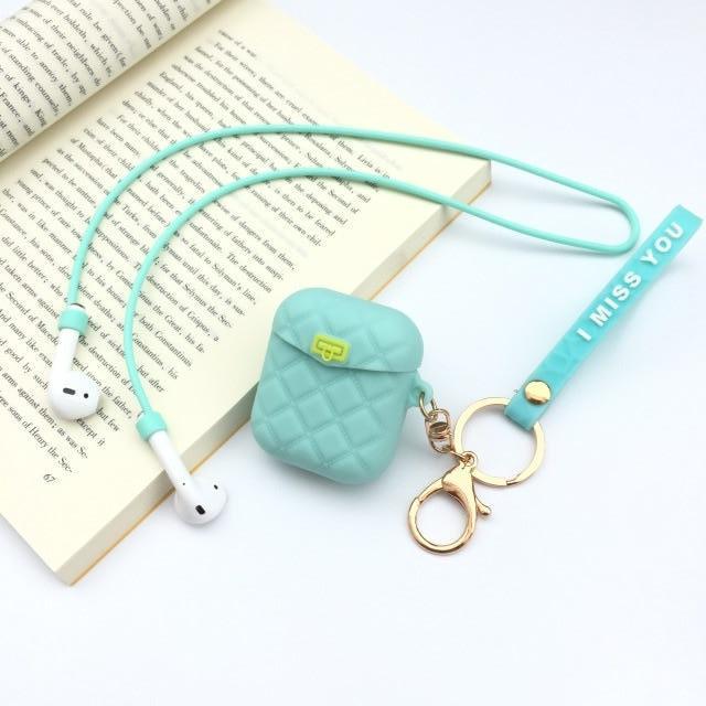 Tiffany Blue Pocketbook Air Pods Case Shock Proof Cover