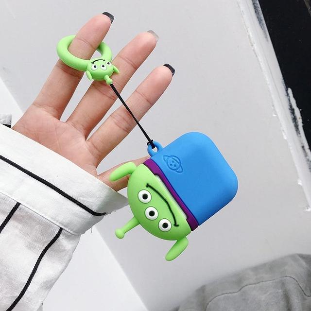 Toy Story Squeeze Toy Aliens Pizza Planet Martian Premium AirPods Case Shock Proof Cover