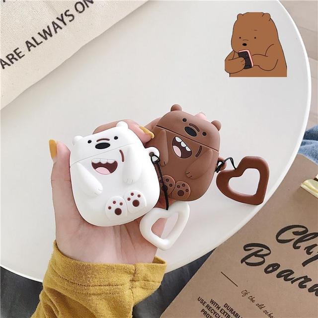 We Bare Bears Grizzly Bear Premium AirPods Case Shock Proof Cover