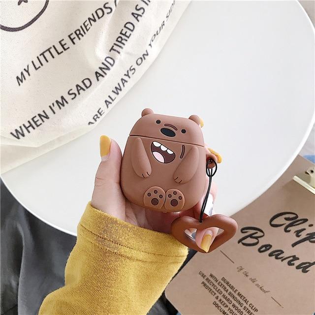 We Bare Bears Grizzly Bear Premium AirPods Case Shock Proof Cover