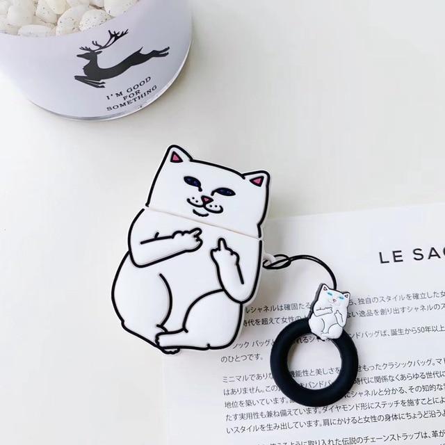 White Cat Premium AirPods Case Shock Proof Cover