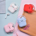 White Headphones Cat AirPods Case Shock Proof Cover