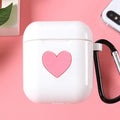 White Heart AirPods Case Shock Proof Cover