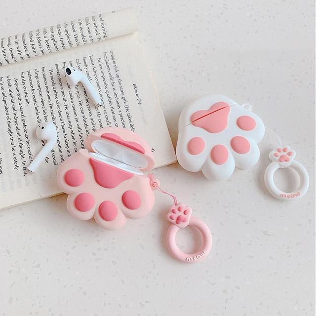 White Paw AirPods Case Shock Proof Cover