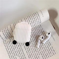 White Round Luggage AirPods Case Shock Proof Cover