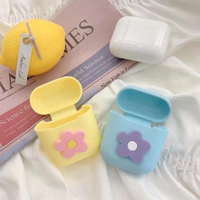 Baby Blue Flower AirPods Case Shock Proof Cover