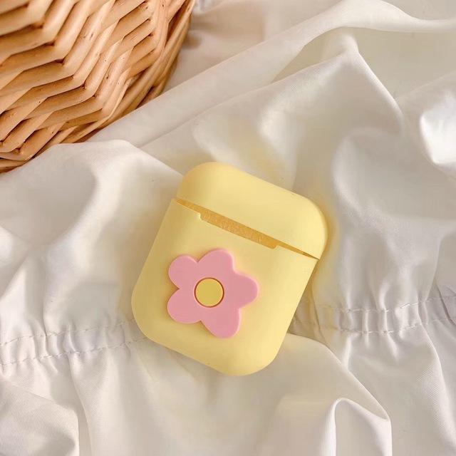 Yellow Flower AirPods Case Shock Proof Cover